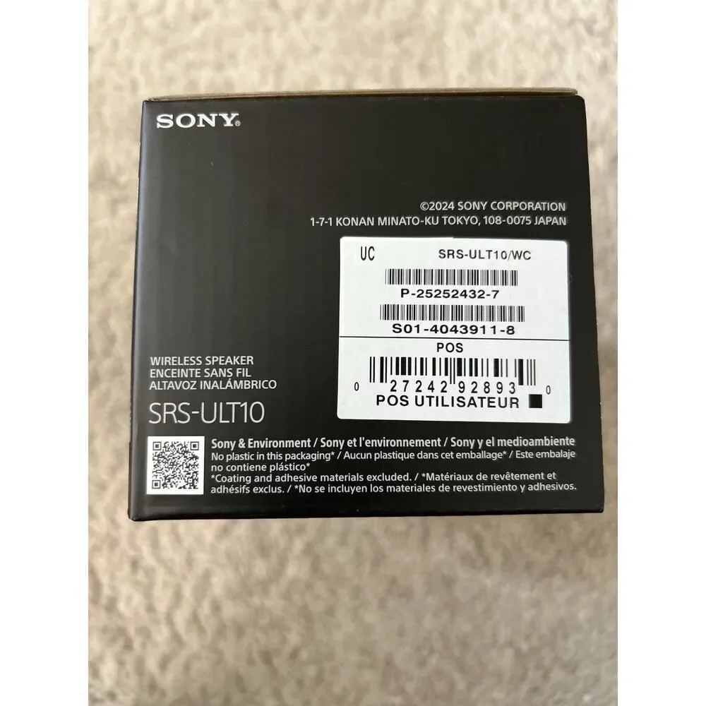 Sony ULT Field 1 Wireless Bluetooth Speaker SRS-ULT10/WC Off White Brand New